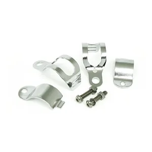 MCS Roper, turn signal fork mount kit. 30-45mm. Chrome