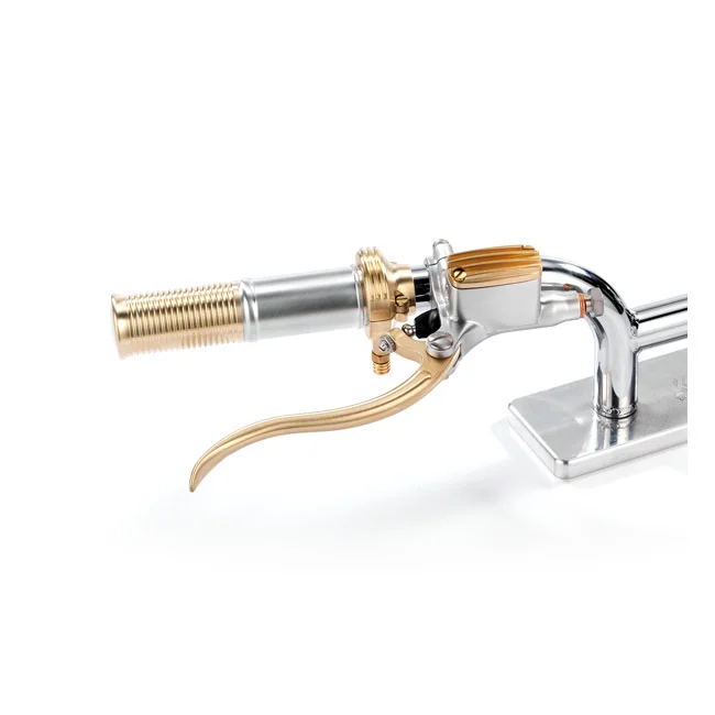 Kustom Tech Tech, FL handlebar grip set. Satin alu/brass
