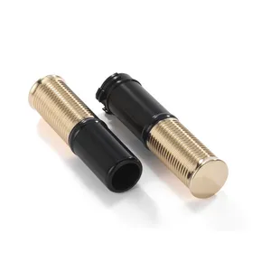Kustom Tech Kustom Tech, FL handlebar grip set. Black alu/polished brass