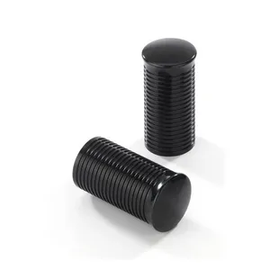 Kustom Tech Kustom Tech, FL handlebar grip ends. Ribbed black aluminum