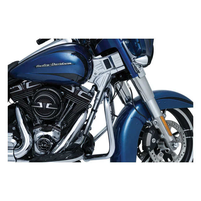 Kuryakyn Touring deluxe frame neck cover. Chrome