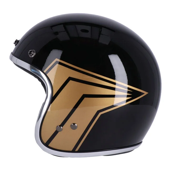 13 and a half company 1/2 Skull bucket helmet gloss black