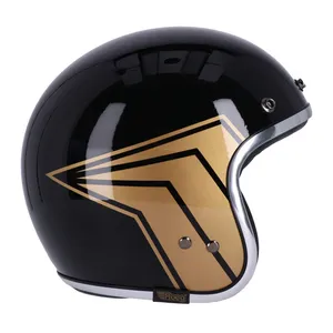 13 and a half company 13 1/2 Skull bucket helmet gloss black