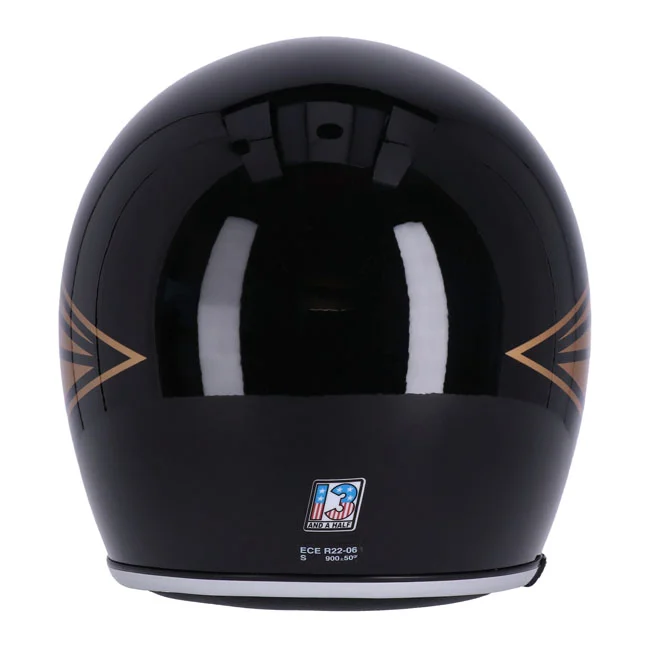 13 and a half company 1/2 Skull bucket helmet gloss black