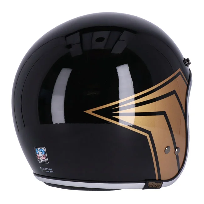 13 and a half company 1/2 Skull bucket helmet gloss black