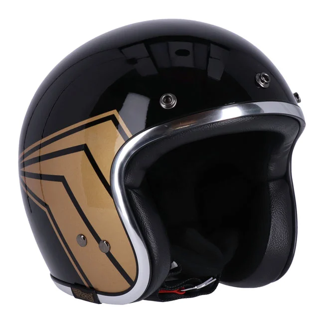 13 and a half company 1/2 Skull bucket helmet gloss black