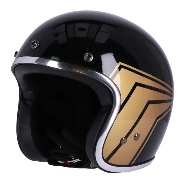 13 and a half company 1/2 Skull bucket helmet gloss black