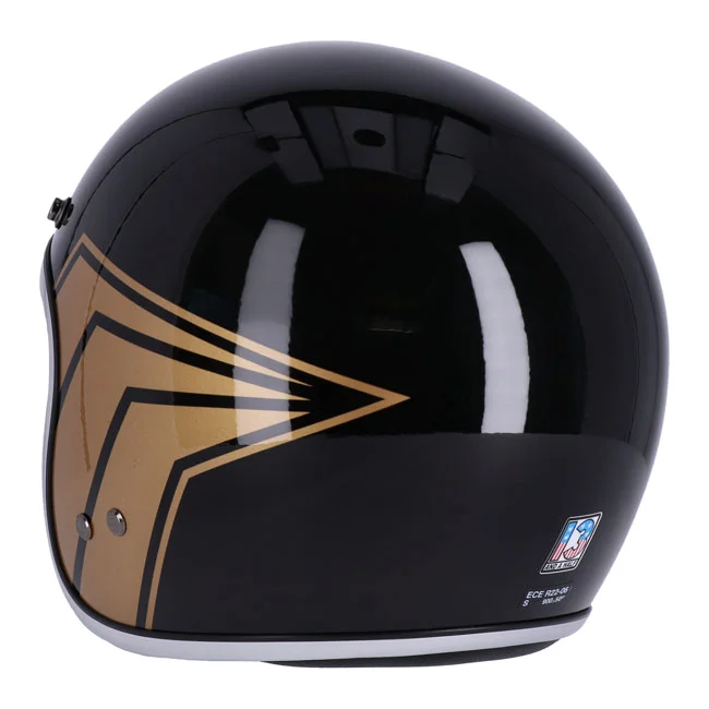 13 and a half company 1/2 Skull bucket helmet gloss black