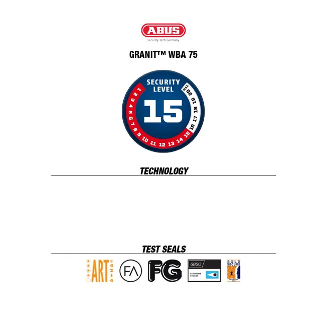 Abus WBA75 Granit B/SB ground anchor
