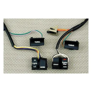 MCS Handlebar wire & switch kit. Black switches
