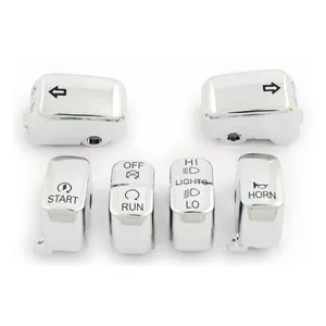 MCS Handlebar switch cap kit, chrome