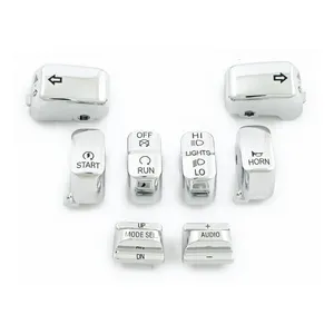 MCS Handlebar switch cap kit, chrome