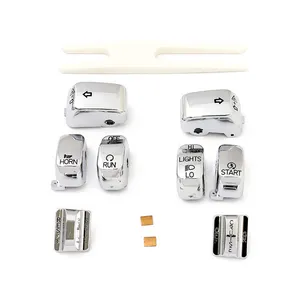 MCS Handlebar switch cap kit, chrome