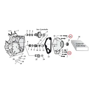 Gardner-Westcott Big Twin cam cover mount kit, ss allen