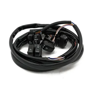 MCS Handlebar switch & wiring kit. Standard. Black
