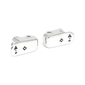 MCS Turn signal switch extender cap set. Chrome