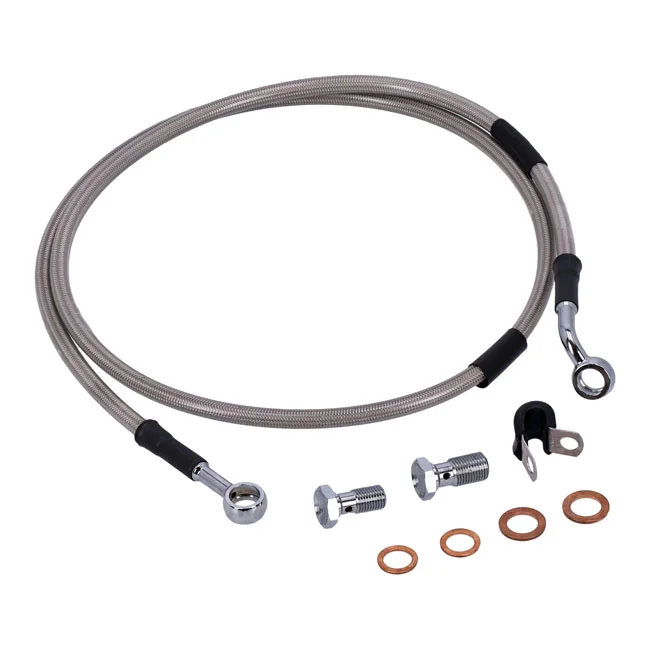 MCS By Goodridge brake line front, stainless clear coated - 920461