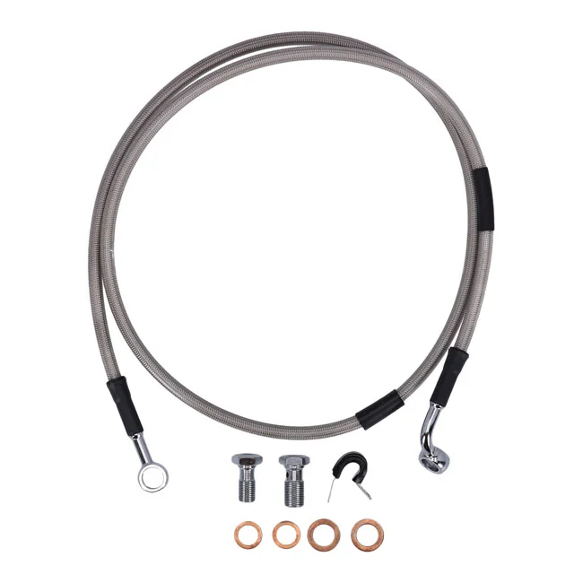 MCS By Goodridge brake line front, stainless clear coated - 920461