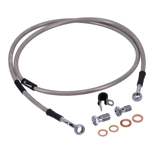 MCS By Goodridge brake line front, stainless clear coated - 920483