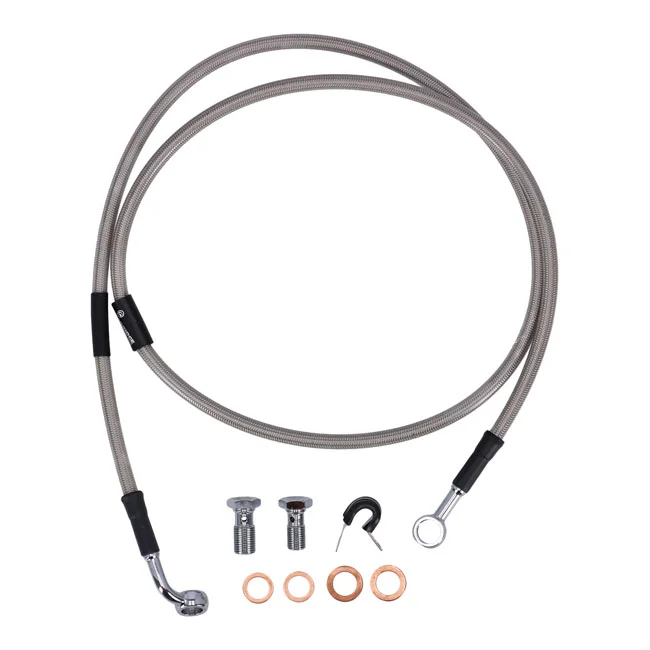 MCS By Goodridge brake line front, stainless clear coated - 920483