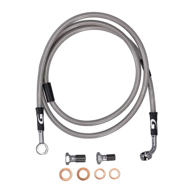 MCS By Goodridge brake line front, stainless clear coated - 920497