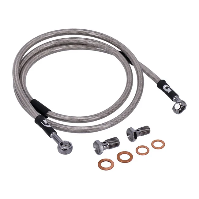 MCS By Goodridge brake line front, stainless clear coated - 920497