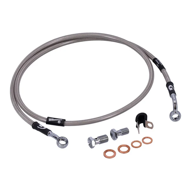 MCS By Goodridge brake line front, stainless clear coated - 920574