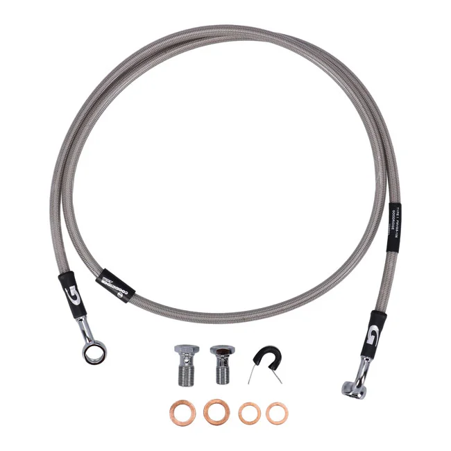 MCS By Goodridge brake line front, stainless clear coated - 920574