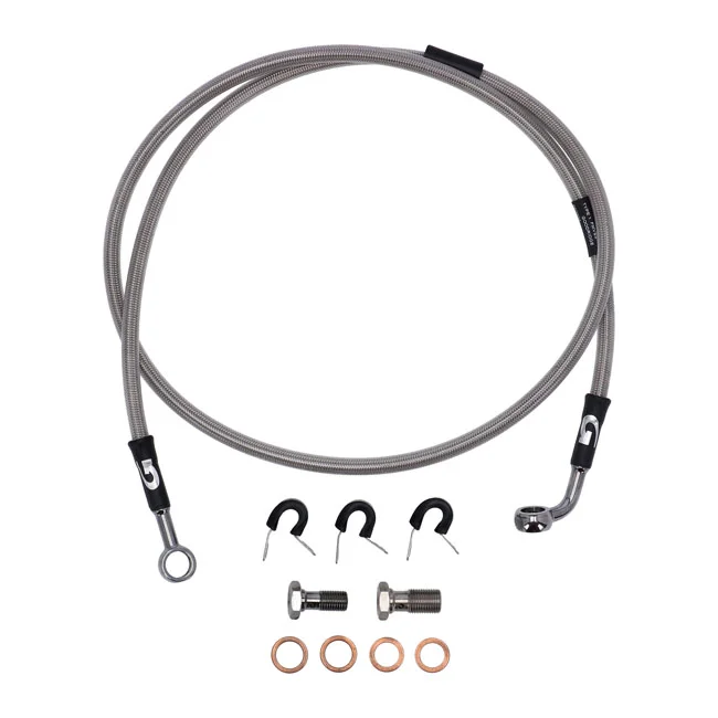 MCS By Goodridge brake line front, stainless clear coated - 920586