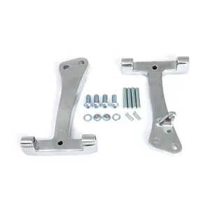 MCS Dyna passenger floorboard mount brackets. Chrome