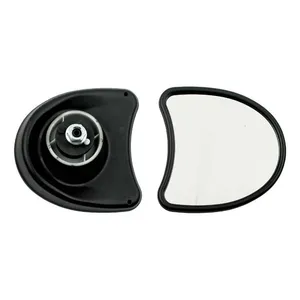MCS Touring fairing mount mirror kit. Single vision, black