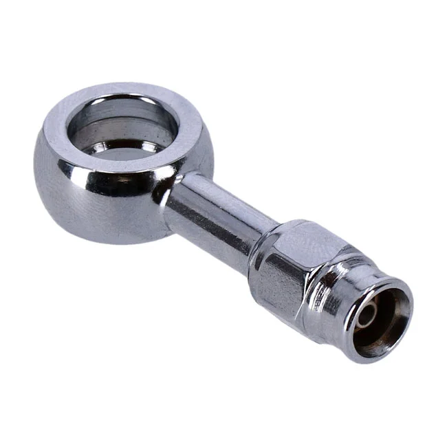 Goodridge 12mm banjo fitting straight. Chrome