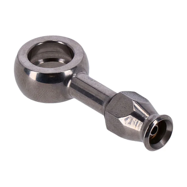 Goodridge 12mm banjo fitting straight. Stainless