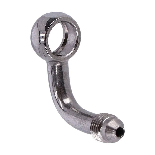 Goodridge Slimline banjo fitting 7/16", 90 degrees. SS