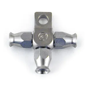 Goodridge Goodridge t- fitting, 3 hose ends. High polished SS