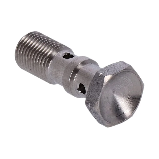 Goodridge M10x1.00 double banjo bolt. High polished SS