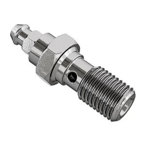 Goodridge Goodridge, M10 x 1.00 banjo bolt w/bleed nipple. Stainless