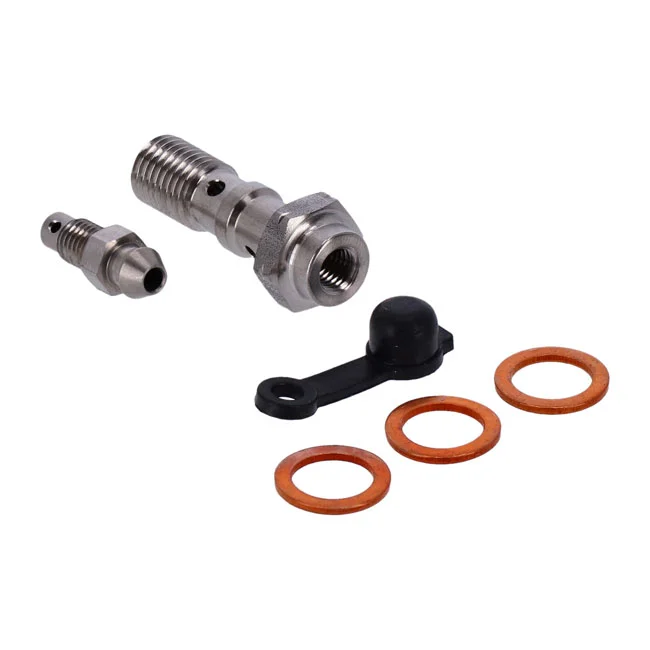 Goodridge M10 x 1.25 double banjo bolt with bleed nipple