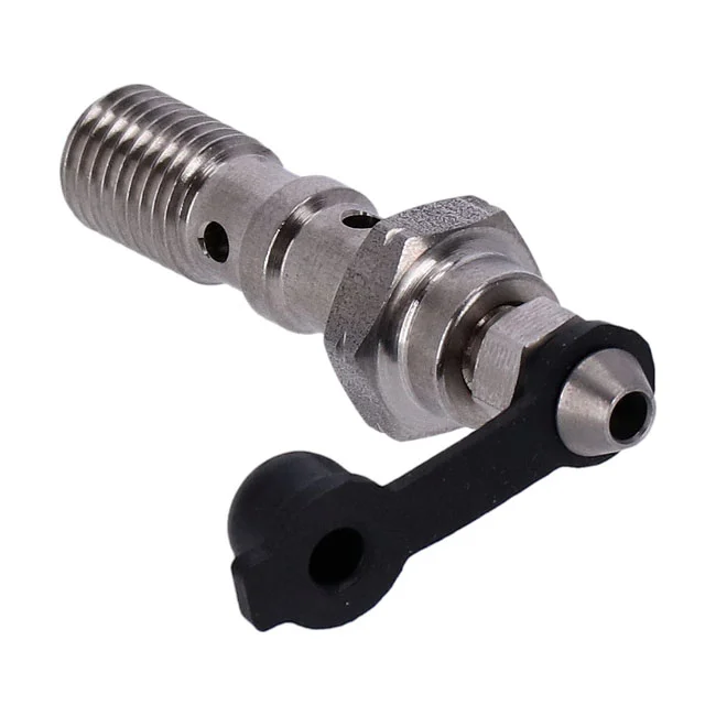 Goodridge M10 x 1.25 double banjo bolt with bleed nipple