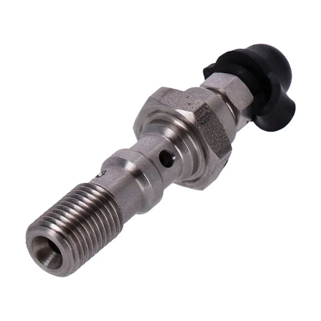 Goodridge 3/8-24 double banjo bolt with bleed nipple