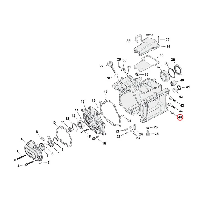 MCS Dowel pin, transmission & crankcase - 16574-99A