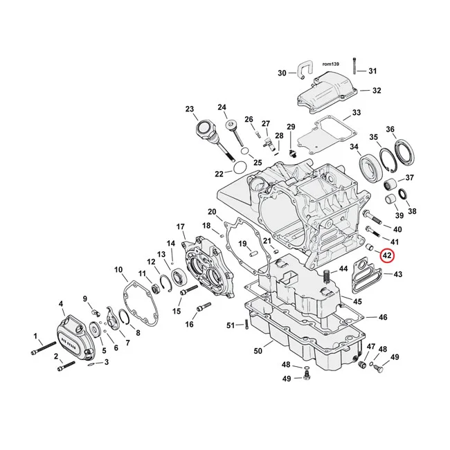 MCS Dowel pin, transmission & crankcase - 16574-99A