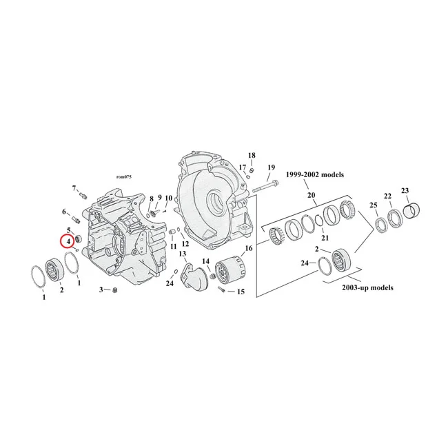S&S Dowel pin, case to cam support plate/head to cyl. - 16589-99A