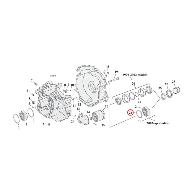 MCS Retaining rings, pinion/sprocket shaft bearing - 35114-02