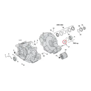 MCS Retaining rings, pinion/sprocket shaft bearing