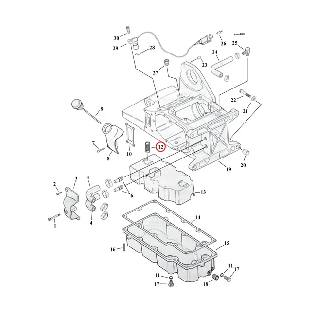 MCS Spring, baffle oil pan - 62828-99