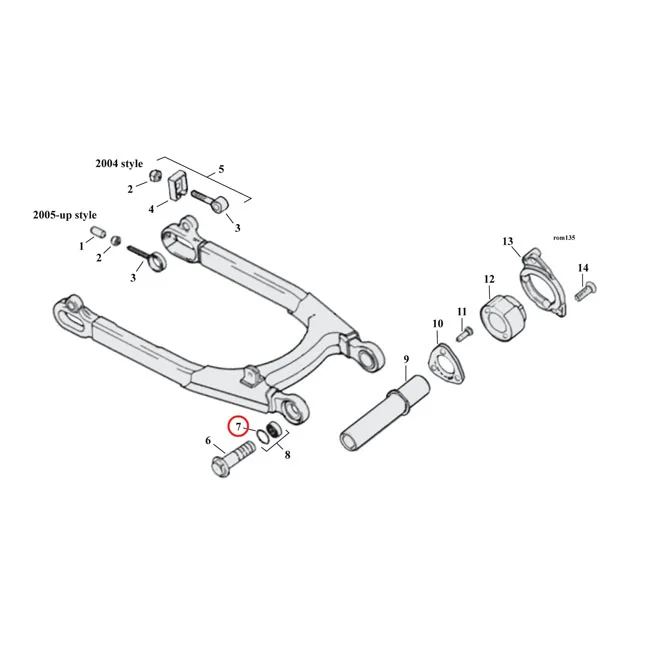 MCS Retaining ring, swingarm bearing - 11282