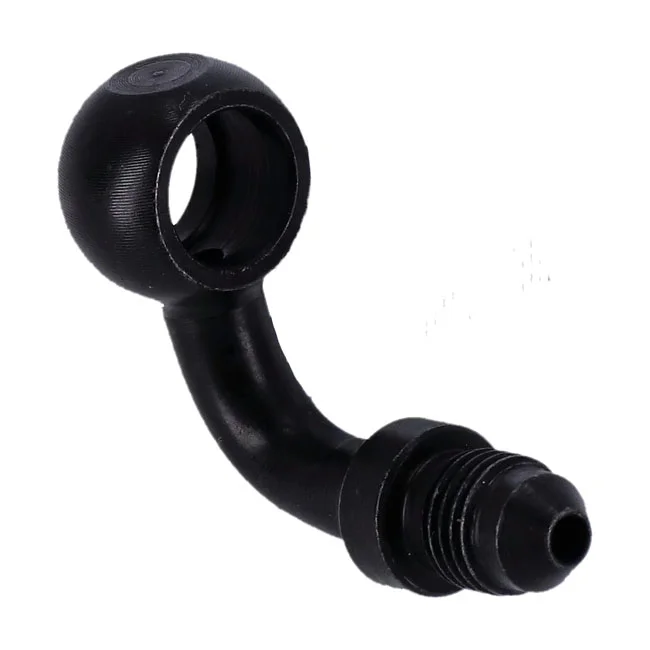 Goodridge Banjo fitting black 3/8", 90 degrees, 10mm