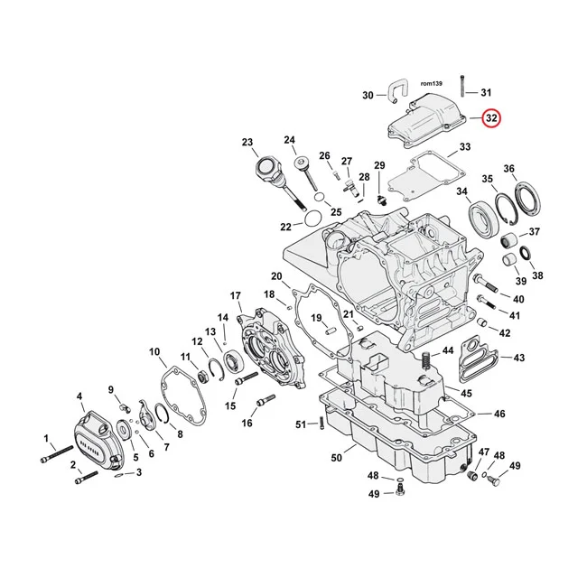 MCS Transmission top cover. Chrome - 34469-06