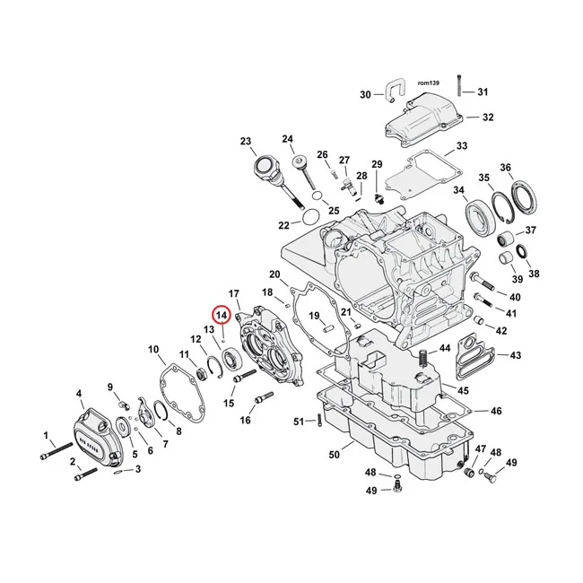 MCS Dowel pin, transmission bearing housing / primary - 221